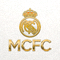 皇家马德里足球俱乐部徽章 - 白色背景上的金色王冠与MCFC字母